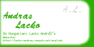 andras lacko business card